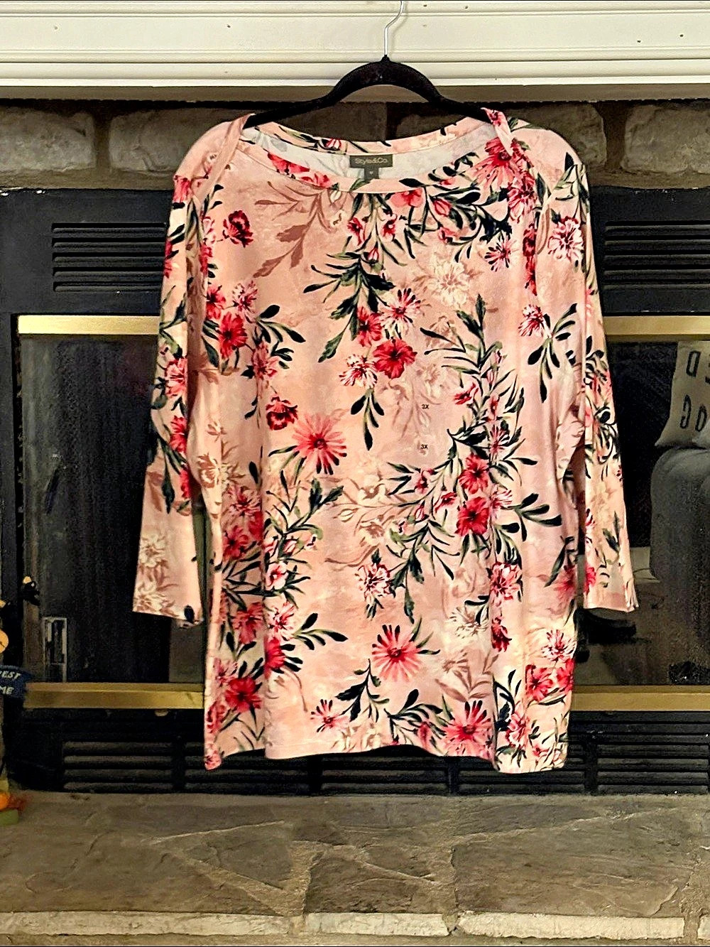 Style&Co. Floral Tunic Pink 3X NWT
